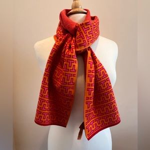Tory Burch “T” Wool Scarf